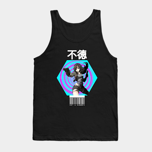 Anime Manga Gun Girl, Cyberpunk Tank Top by KultureinDeezign